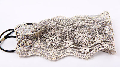 Women Hair Accessories Lace Headband Retro Hair Band Wide Headwraps Accessories #LWN