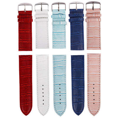 Hot Selling Watchbands Faux Leather Watch Strap Band Buckle Wristwatch Band For Women Mens Watches 18mm 20mm 22mm &20