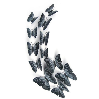 12pcs 3d butterfly wall decor Fridge Magnet Room Decor Decal Applique Wall Decals Stickers Living Home Decor pegatinas de pared