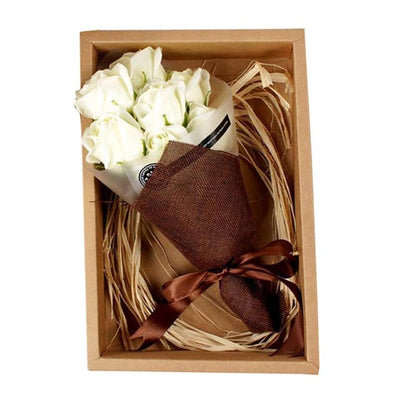 7pcs artificial flowers for wedding roses Scented Rose Flower Petal Bath Body Soap Wedding Party Gift flores de papel