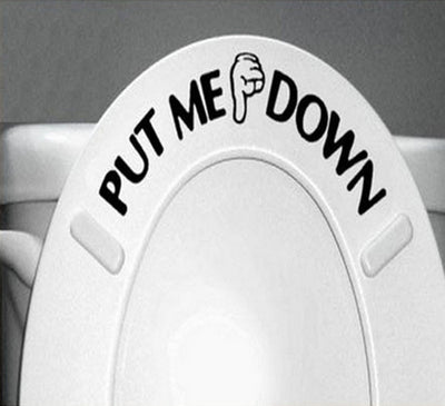 Gesture Hand Decal Funny Bathroom Toilet Seat Wall Sticker