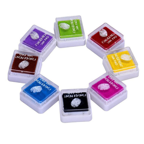 Super Deal Personalized Motto for wedding party 8 pieces/lot Candy color diy wedding fingerprint sign-in inkpad Free Shipping