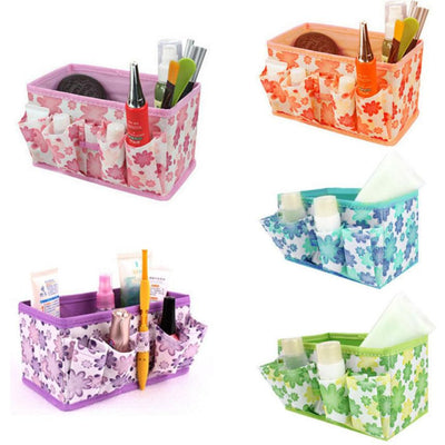 Organizer box makeup organizers Cosmetic Storage Box Women Bag Foldable Stationary Container Makeup organizador watch box basket