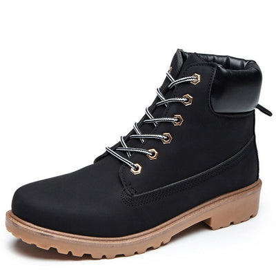 Merkmak 2017 New Women Boots Fashion Zapatos Mujer Ankle Boots for Women Round Toe Shoes Woman Snow Boots Martin Boots Big Size