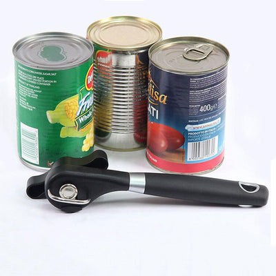 Can Opener Stainless Steel Professional Manual Can Opener Side Cut Can Opener Kitchen Tools & Gadgets Easy And Convenient Black