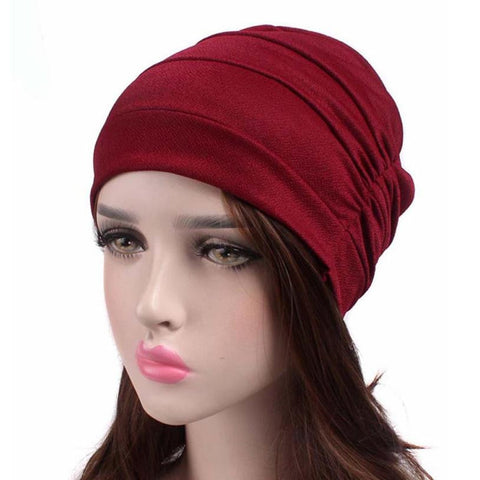 Winter Hats For Women Fashion Cancer Chemo Hat Beanie Scarf Turban Head Wrap Cap Casual Solid Knitted Caps Skullies Beanies
