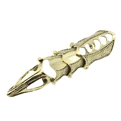 Punk nail Rings Rock Scroll Joint Armor Knuckle Metal Full Finger Claw Rings Gifts Gold,Silver,Rose Gold #45