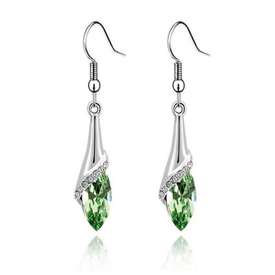1 Pair big earrings for women Lady Crystal Marquise Cut Dangle Earrings Wedding Teardrop Earrings Gift