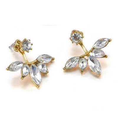 2.4*2.4cm 1Pair Fashion Women Crystal Rhinestone Ear Flower Earrings Jewelry Flower Stud Earrings #30