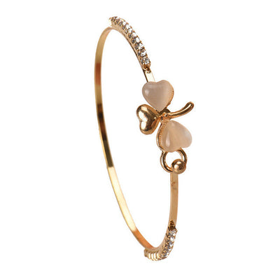 Fashion New Women Jewelry Crysta leaves Cuff Wrist Bangles & Bracelets Good Luck as gift