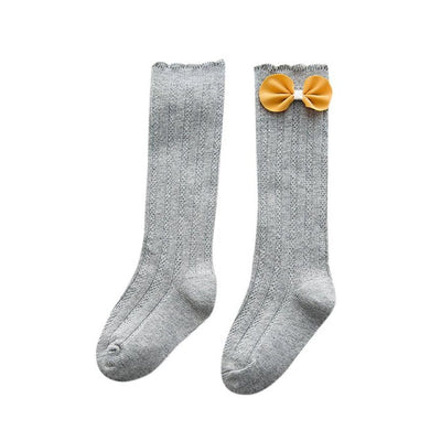 Spring/Autumn 1 Pairs Cotton rainbow Medium Solid Socks for Baby Girls Toddler Kids baby Clothing Warmers Leg Socks
