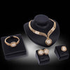 Fashion Women Wedding Party Rhinestone Necklace Bracelet Ring Earrings Set
