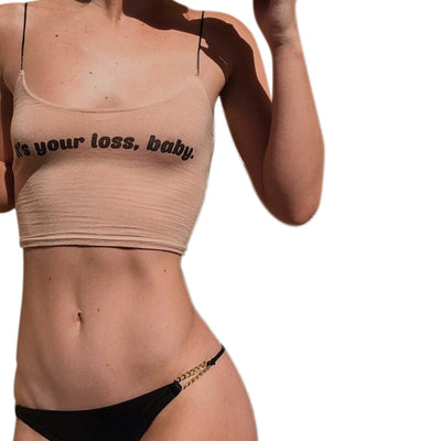 Women Sleeveless Crop Tops Vest Backless Halter Tank Tops Blouse T-Shirt