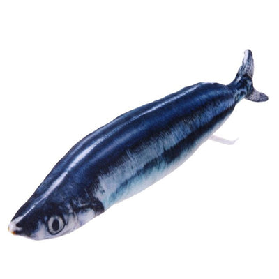 3D Simulation Fish Toy for Cat Kitten PP Cotton Padded Plush Cat Scratch Mint Fish Funny Interactive Cat Toys