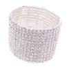 Rhinestone Stretch Silver Bracelet  for Wedding Prom Party or Pageant