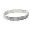 Rhinestone Stretch Silver Bracelet  for Wedding Prom Party or Pageant