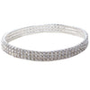 Rhinestone Stretch Silver Bracelet  for Wedding Prom Party or Pageant