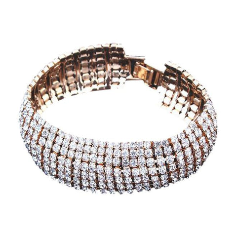 Rhinestone Stretch Multilayer Bracelet  for Wedding Prom Party Bracel GD