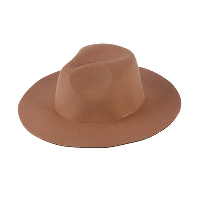 Unisex Retro Woolen Hat Jazz Hat Sunhat Bowler Caps with Floppy Brim