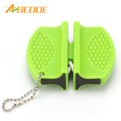 ABEDOE Multi-function Knife Sharpener Mini Ceramic Rod Tungsten Steel Camp Pocket Creative Kitchen Knife Sharpener Tool Gadget