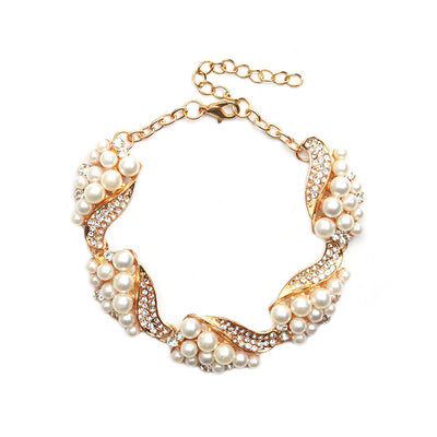 Women Prom Wedding Party Bridal Jewelry Necklace Earrings Bracelet Set