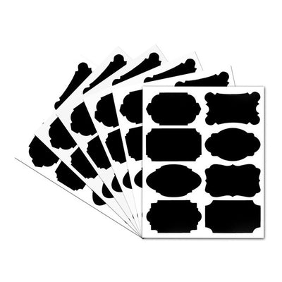 ABEDOE Black Chalkboard Labels Waterproof Sticker Sticky Note Label for Canisters Bottles Cups Bins Jars Flowerpot Refrigerator