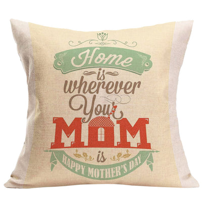 Happy Mother's Day Sofa Bed Home Decoration Festival Pillow Case Cushion Cover