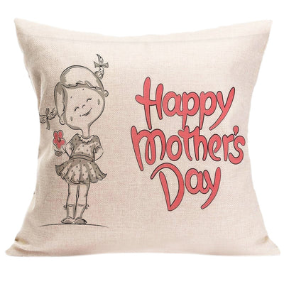 Happy Mother's Day Sofa Bed Home Decoration Festival Pillow Case Cushion Cover