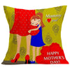 Happy Mother's Day Sofa Bed Home Decoration Festival Pillow Case Cushion Cover