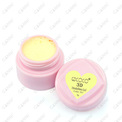 CANNI 3D/4D Modeling Stereoscopic Carve Factory Nail Art Design GDCOCO Soak off UV LED 8g Nail Painting 3D Sculpture Color Gel