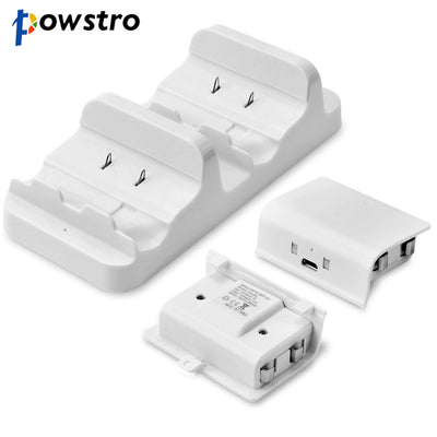 Dual Charger Stand Charging Dock Station with 2pcs free Rechargeable Batteries For Xbox One S Gamepad Controller