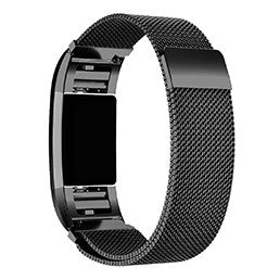 FORNORM Magnetic Lock Strap Fabulous Stainless Steel Metal Watch Wrist Band Strap for Fitbit Charge 2