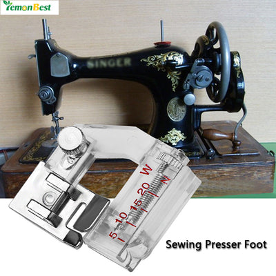 LemonBest Snap-on Bias Binder Presser Foot Binding Feet Sewing Machine Attachment Accessory for All Low Shank Singer Janome Bro