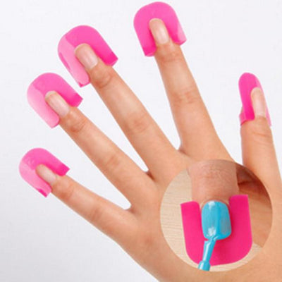 26pcs Nail Polish Glue Model Spill Proof Manicure Protector Tools+ 1 PC French Manicure Stickers