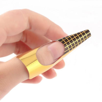 100Pcs Nail Art Tips Extension Forms Guide French DIY Tool Acrylic UV Gel