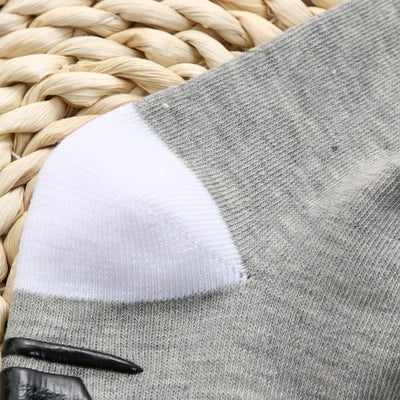Women Men White Mesh Letter Print Short Bring Me Coffee Funny Socks