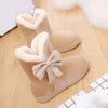 Bowknot Warm Women Flats Shoes Snow Women Boots Autumn Winter Shoes Fashion