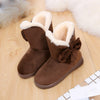 Bowknot Warm Women Flats Shoes Snow Women Boots Autumn Winter Shoes Fashion