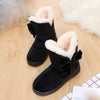Bowknot Warm Women Flats Shoes Snow Women Boots Autumn Winter Shoes Fashion