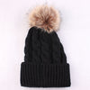 Women Fashion Keep Warm Winter Hats Knitted Wool Hemming Hat