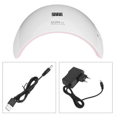 1 set 24W LED UV Nail Lamp Nail Polish Dryer For Curing Nail Gel Polish Nail Art Manicure Tools SUN9S EU Plug
