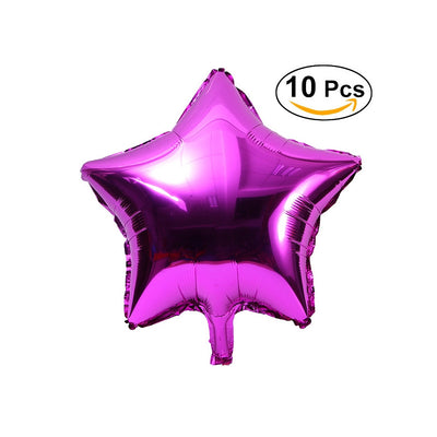 10pcs 18 inch Five-Point Star Foil Balloon Party Mylar Balloons for Valentin's Day Wedding Birthday Party Decoration