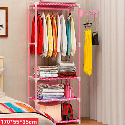 Actionclub Simple Coat Rack Floor Clothes Hangers Creative Clothing Rack Shelf Easy Assembly Bedroom Hanging Clothing Racks