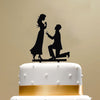 Classy Romantic Wedding Cake Topper High Quality Acrylic Bride & Groom Silhouette Adorable Party Wedding Decoration
