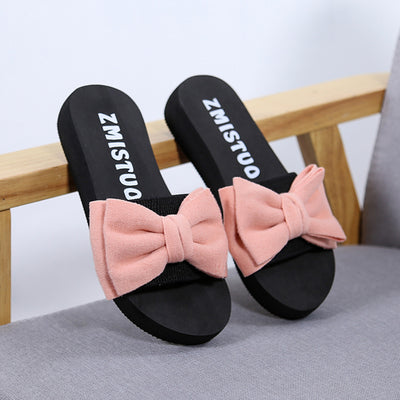 Women Bow Summer Sandals Slipper Indoor Outdoor Shoes