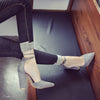 Women Solid Color Pointed Shoes Thick Heel Suede High Heeled Shoes Sandals