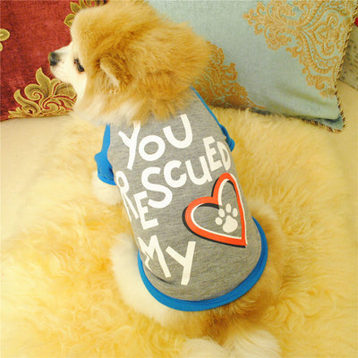 Pet Puppy Summer Footprints Vest Small Dog Cat Pet Clothes T Shirt