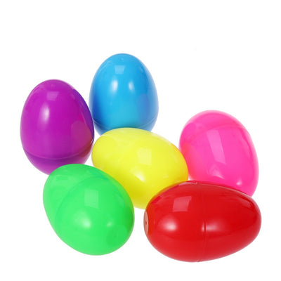 12PCS Plastic Easter Eggs DIY Decorations For Easter Eggs Hunt Game Gift Easter Stuffer Easter Party Favors 6CM
