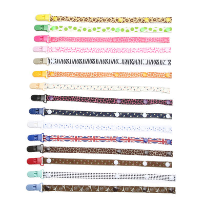 1 Pc Baby Pacifier Clips Dummy Pacifier Chain Clip Nipple Holder Colorful Baby Boys Girls Pacifier Nipples for Newborn
