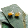 Raw Citrine Stud Earrings